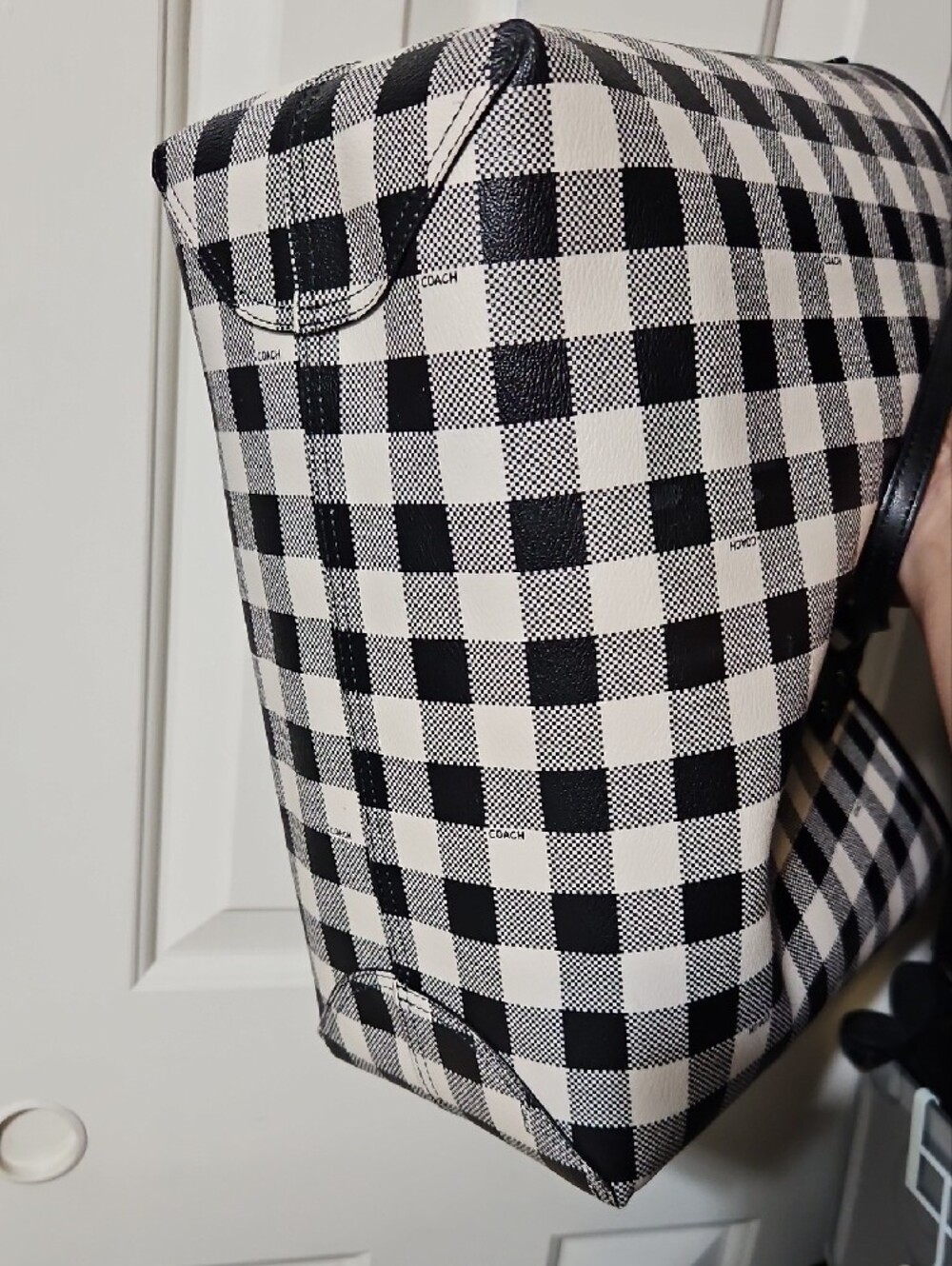Coach EUC Plaid City Tote - Picture 6 of 9